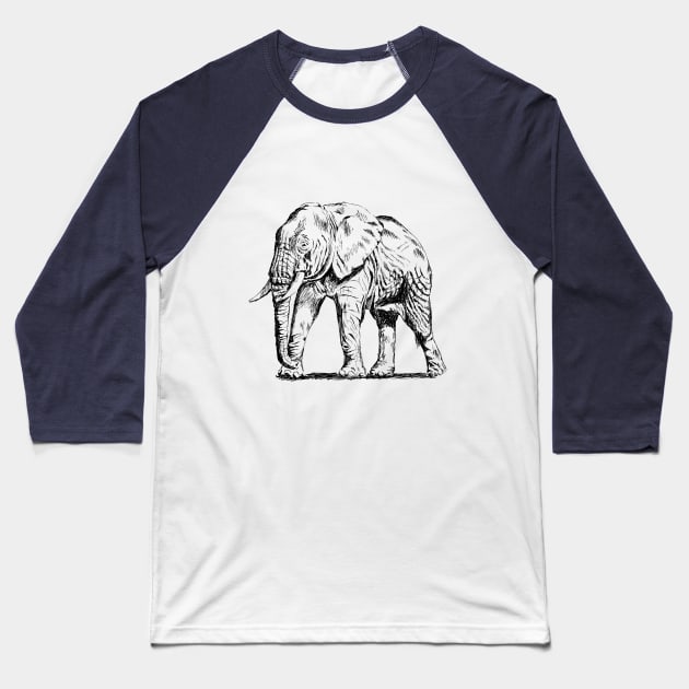 Elephant print Baseball T-Shirt by rachelsfinelines